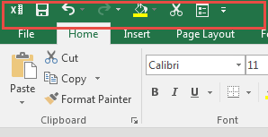 New Quick Access Toolbar
