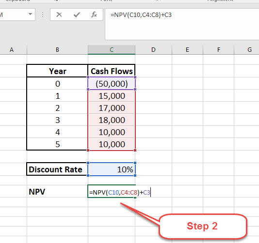NPV Step 2