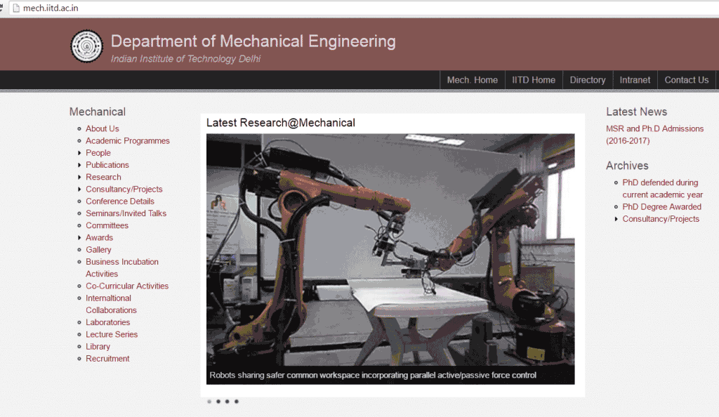 IIT Delhi mechanical engg