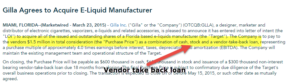 gilla-vendor-take-back-loan-acquisition