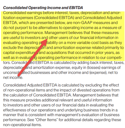 Importance of EBITDA