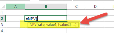NPV - Financial Functions in Excel