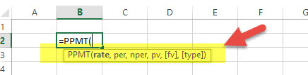 PPMT - Financial Functions in Excel