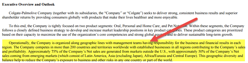 Colgate Management Discussion and Analysis - Executive Overview
