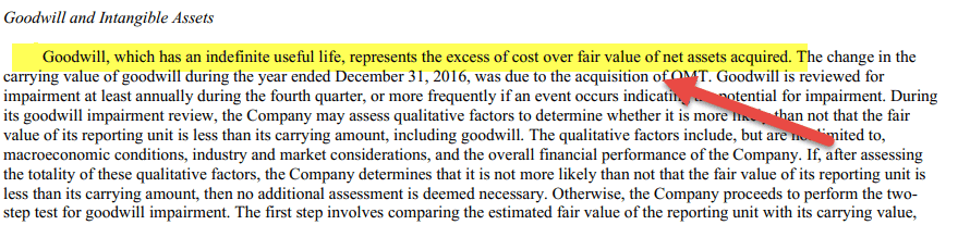 Accounting Estimates - Goodwill