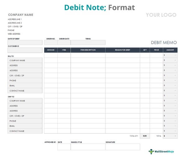 Debit Note Format