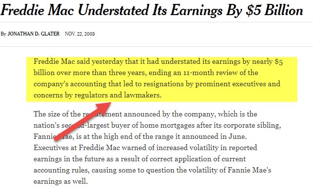 Freddie Mac Accounting Scandal