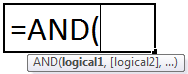 AND Function Formula