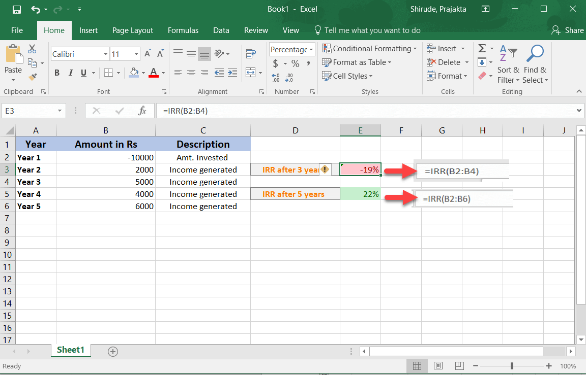 IRR Example 4