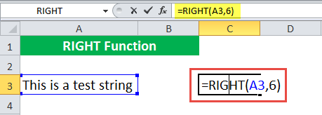 RIGHT Function Example 1-1