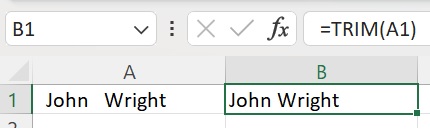 Trim function basic example