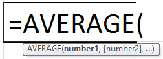 AVERAGE Formula