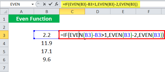 EVEN Function Example 2-1