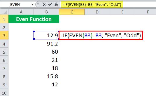 EVEN Function Example 3-1