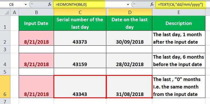 EOMONTH Example 3