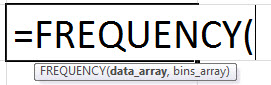 Frequency Formula in Excel