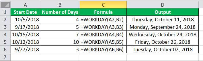 WORKDAY Example 1