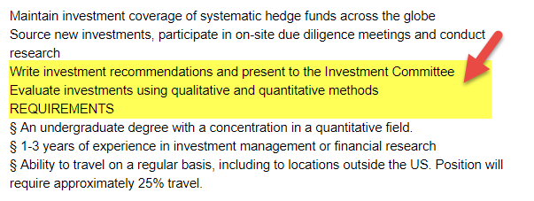 Investment Analyst