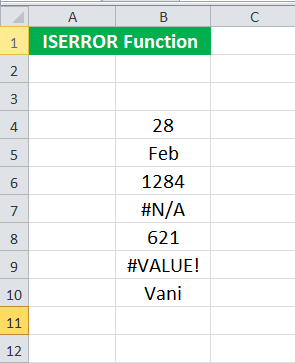 ISERROR Example 2