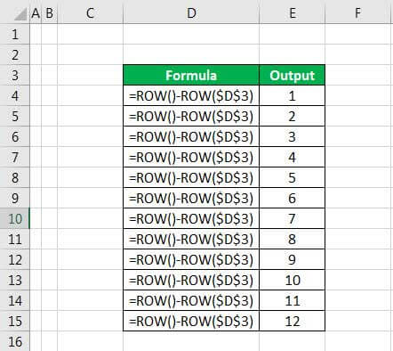 ROW Function 8