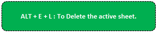 Delete the Active Sheet