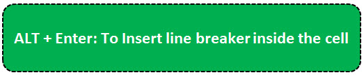 Insert line breaker inside the cell