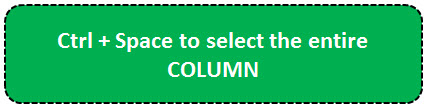 TOP 20 excel shortcuts - Select Entire Row and Column 2