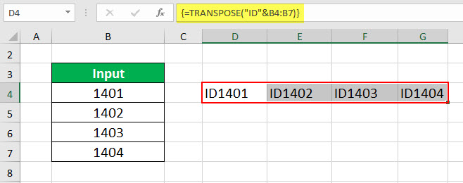 TRANSPOSE Example 3-3