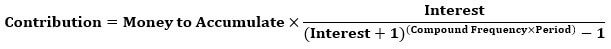 computing the amount of periodic contribution