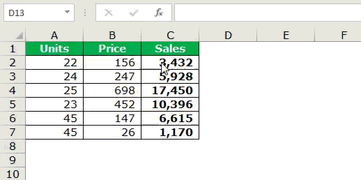excel short cut - Right Click + M