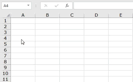 excel short cut - shift + Space