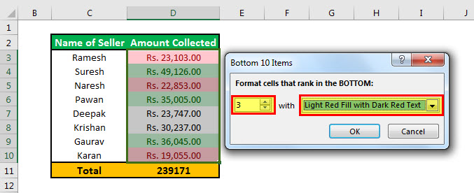 Data Formatting (Format Cells - bottom rule)