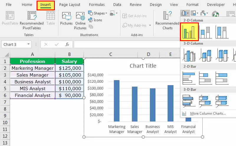 Dynamic Chart Example 1-2