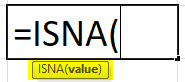 ISNA formula in excel