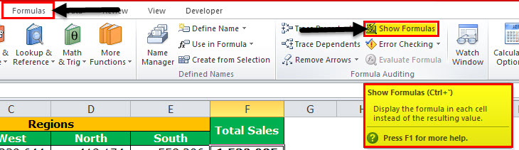 Show Formula in Excel Step 1-1