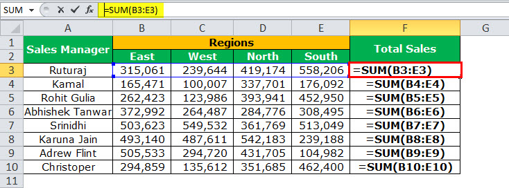 Show Formula in Excel Step 1-2