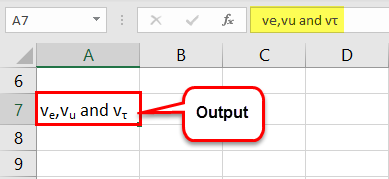 Subscript in Excel Example 3-4