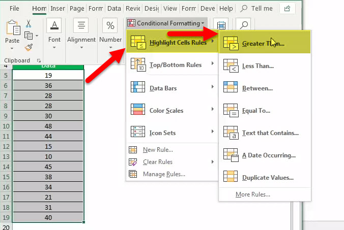 conditional formatting example 1