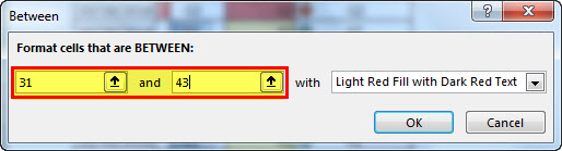 conditional formatting example 4-2