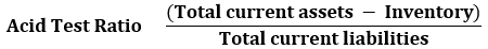 Acid Test Ratio Formula 1