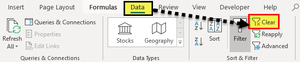 Advance Filter in Excel Example - 1-5