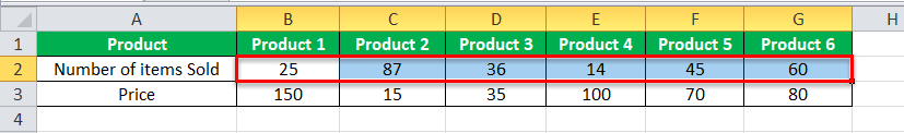 Arrays in Excel example 1
