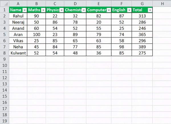Auto Filter in Excel Example 2-2