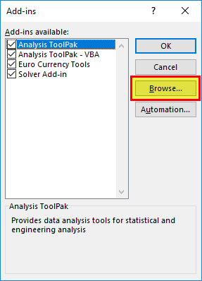 Excel Add-Ins - example 1-4