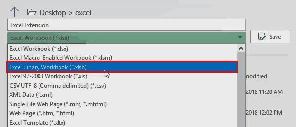 Excel Extensions (File Format 2 xlsb) 1
