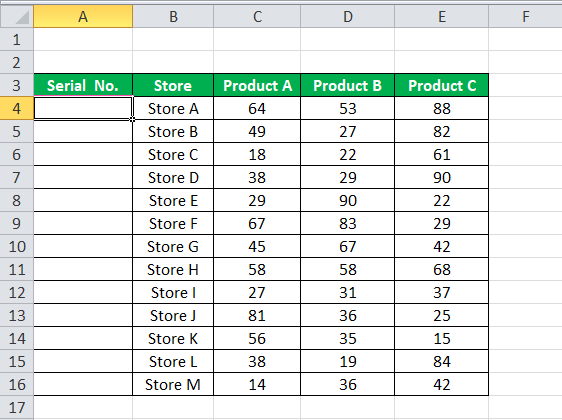 Number in Excel Example 3