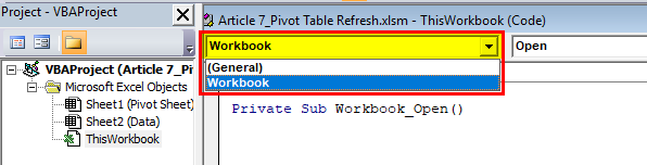 VBA Code step 3