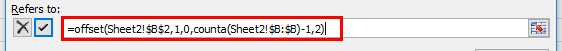 Using OFFSET Function example 12