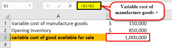 Variable cost income statement example1-3