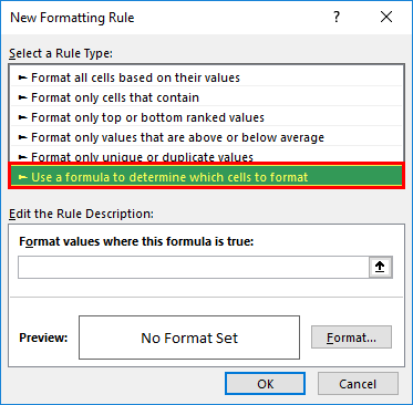 highlight rows step 10